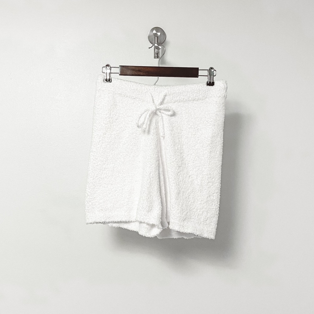 Boutique Priv Fall Winter Casual‎ Fuzzy Fur Sweater Drawstring Lounge Shorts